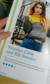 My Tunisian Sweater in Inside Crochet March 2014